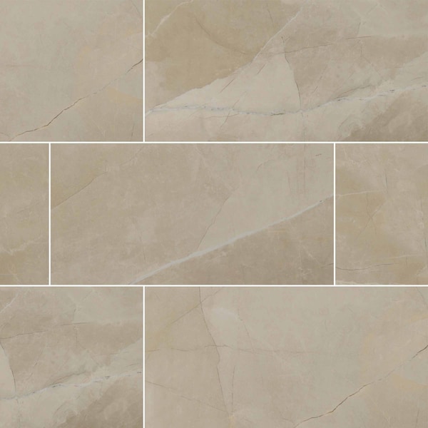 Sande Cream 24 In. X 48 In. Matte Porcelain Floor And Wall Tile, 2PK